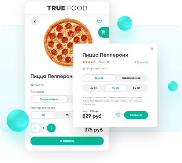 Возможности платформы TrueShop для сайта доставки
